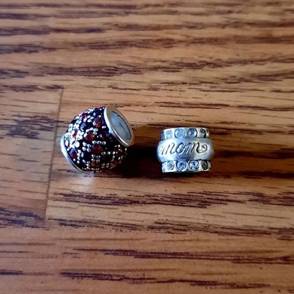 BRIGHTON Swarovski Crystal, Gold, and Silver Slider Charms TIMELESS! - Picture 4 of 5